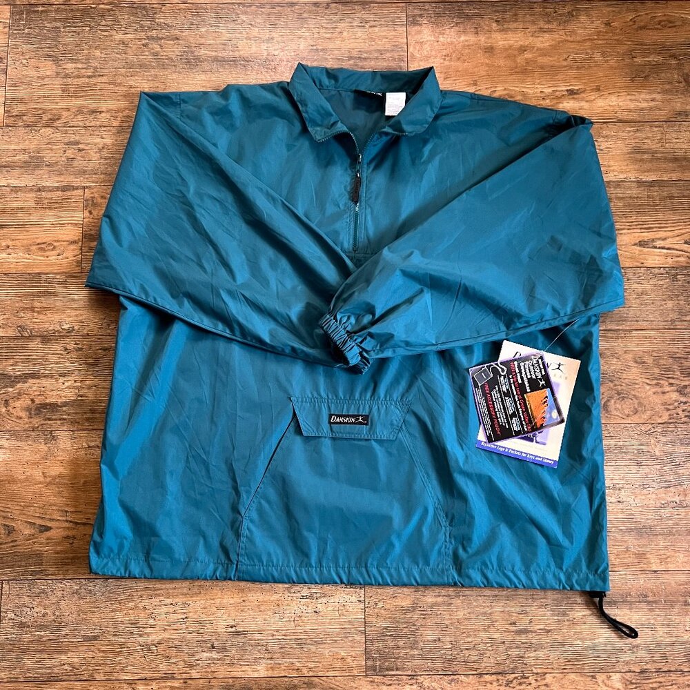 1997 Danskin 1/4 Zip Green Vintage Pullover 3X/4X - Reflective Logo & Pocket